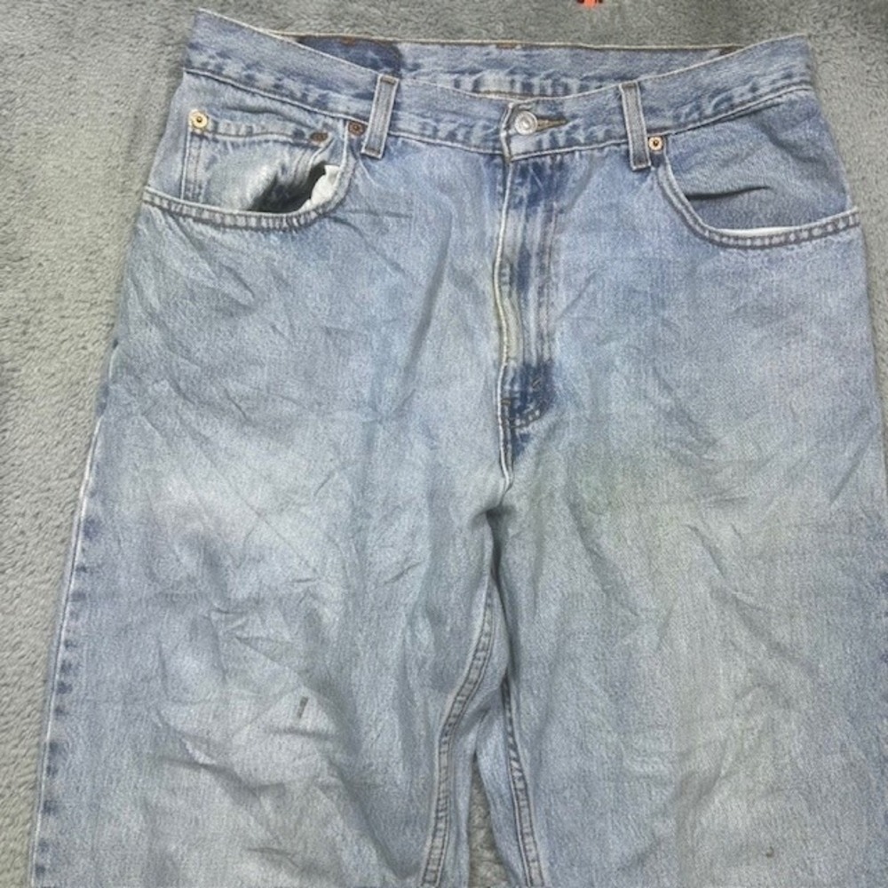 Levis 560 Jeans Mens 34x30 Light Blue‎ Loose Fit Comfort Tapered Denim Y2k 00s - Picture 2 of 14